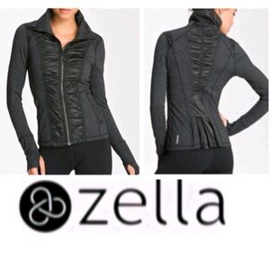 Zella Ruched ruffle back full zip Jacket